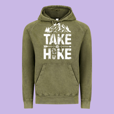Take Hike Vintage Hoodie Designed By Artmosaic
