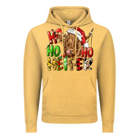 Vintage Mustard ho ho ho heifer Vintage Hoodie - CowGirlArtShop