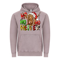 Vintage Zinc ho ho ho heifer Vintage Hoodie - CowGirlArtShop