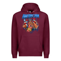 Burgundy Afro american girl sneakers Premium Hoodie - RanaPortraitStore