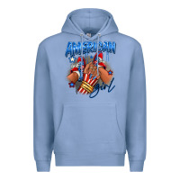 Colony Blue Afro american girl sneakers Premium Hoodie - RanaPortraitStore
