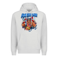 Dove Grey Afro american girl sneakers Premium Hoodie - RanaPortraitStore