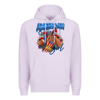 Lilac Afro american girl sneakers Premium Hoodie - RanaPortraitStore