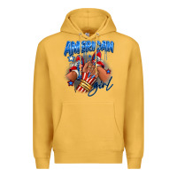 Mustard Afro american girl sneakers Premium Hoodie - RanaPortraitStore