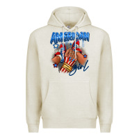 Oatmeal Heather Afro american girl sneakers Premium Hoodie - RanaPortraitStore