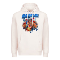 Pale Pink Afro american girl sneakers Premium Hoodie - RanaPortraitStore