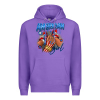Purple Afro american girl sneakers Premium Hoodie - RanaPortraitStore