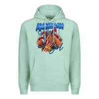 Seafoam Afro american girl sneakers Premium Hoodie - RanaPortraitStore