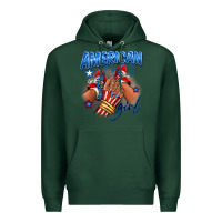 Sports Green Afro american girl sneakers Premium Hoodie - RanaPortraitStore