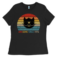 Black Awesome Since 1974 Ladies Tee - Bettercallsaul