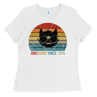White Awesome Since 1974 Ladies Tee - Bettercallsaul