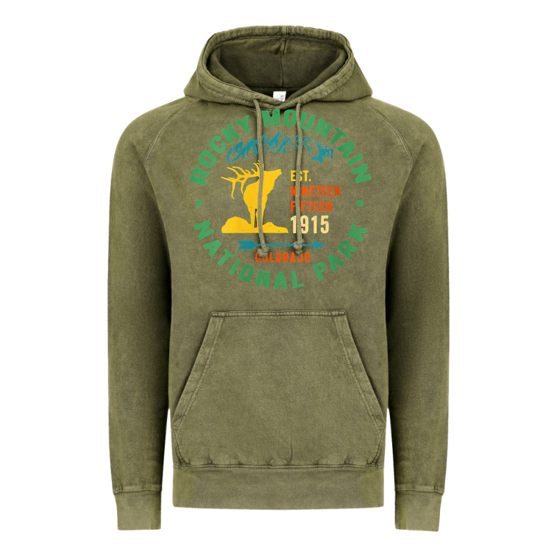 Womens Rocky Mountain National Park Hiking Travel Souvenir Novelty V N Vintage Hoodie by trangStudio | Teevron