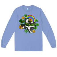 Colony Blue Texas map St. Patrick's Long Sleeve Tee - CowGirlArtShop