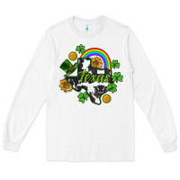 White Texas map St. Patrick's Long Sleeve Tee - CowGirlArtShop