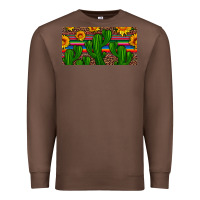 Chestnut sunflowers and cactus license plate Premium Sweatshirt - Artiststas