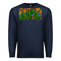 Navy sunflowers and cactus license plate Premium Sweatshirt - Artiststas