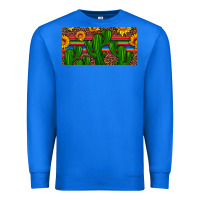 Sunflowers And Cactus License Plate Premium Sweatshirt | Teevron