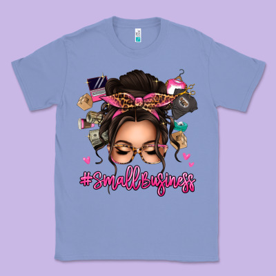 Small Business Messy Bun Classic Tee Designed By Texasbilliewilder