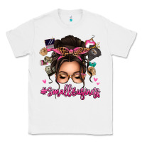 White Small business messy bun Classic Tee - texasbilliewilder