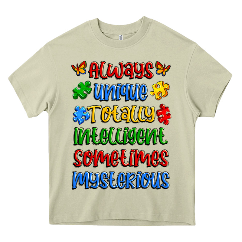 Always Unique Totally Intelligent Sometimes Myster Heavy Core Tee by Artiststas | Teevron