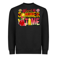 Black Sweet Summer Time Heavyweight Sweatshirt - CowhideDigitalArt