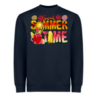 Navy Sweet Summer Time Heavyweight Sweatshirt - CowhideDigitalArt