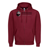 Burgundy stevens institute of technology Zipper Hoodie - SnappyArt