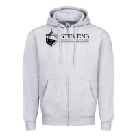 Heather Grey stevens institute of technology Zipper Hoodie - SnappyArt