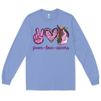 Colony Blue Peace Love Unicorn Long Sleeve Tee - Jasminsmagicworld