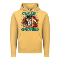 Vintage Mustard chillin with my gnomies Vintage Hoodie - CowGirlArtShop