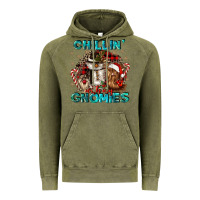 Vintage Olive chillin with my gnomies Vintage Hoodie - CowGirlArtShop