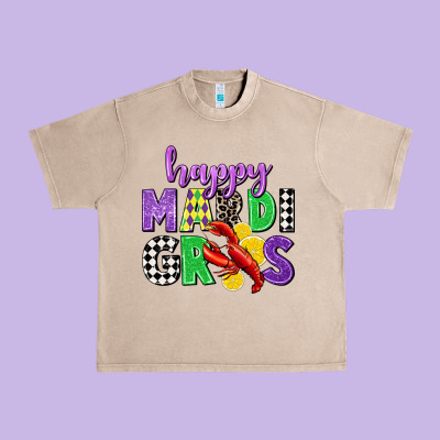Happy Mardi Gras Urban Heavy Tee Designed By Cowgirlartshop