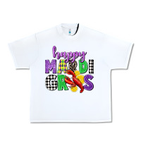 White happy mardi gras Urban Heavy Tee - CowGirlArtShop