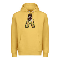 Antique Gold softball alphabet a Premium Hoodie - CowhideDigitalArt