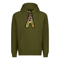 Army Green softball alphabet a Premium Hoodie - CowhideDigitalArt