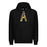Black softball alphabet a Premium Hoodie - CowhideDigitalArt