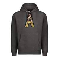 Charcoal Heather softball alphabet a Premium Hoodie - CowhideDigitalArt