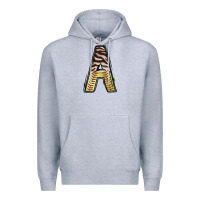 Heather Grey softball alphabet a Premium Hoodie - CowhideDigitalArt