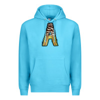 Ocean Blue softball alphabet a Premium Hoodie - CowhideDigitalArt