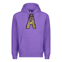 Purple softball alphabet a Premium Hoodie - CowhideDigitalArt