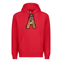 Red softball alphabet a Premium Hoodie - CowhideDigitalArt