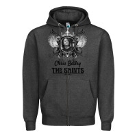 Charcoal Heather Chris Bailey Zipper Hoodie - FloraArt