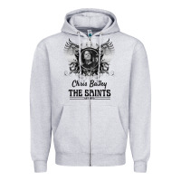 Heather Grey Chris Bailey Zipper Hoodie - FloraArt