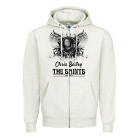 Oatmeal Heather Chris Bailey Zipper Hoodie - FloraArt