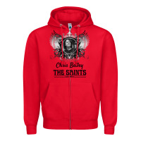 Red Chris Bailey Zipper Hoodie - FloraArt