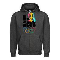 Charcoal Heather 2028 summer olympics Zipper Hoodie - FloraArt