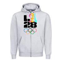 Heather Grey 2028 summer olympics Zipper Hoodie - FloraArt
