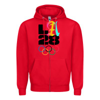 Red 2028 summer olympics Zipper Hoodie - FloraArt