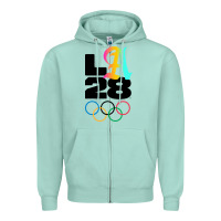 Seafoam 2028 summer olympics Zipper Hoodie - FloraArt