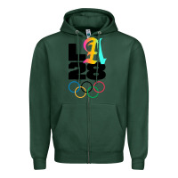 Sports Green 2028 summer olympics Zipper Hoodie - FloraArt